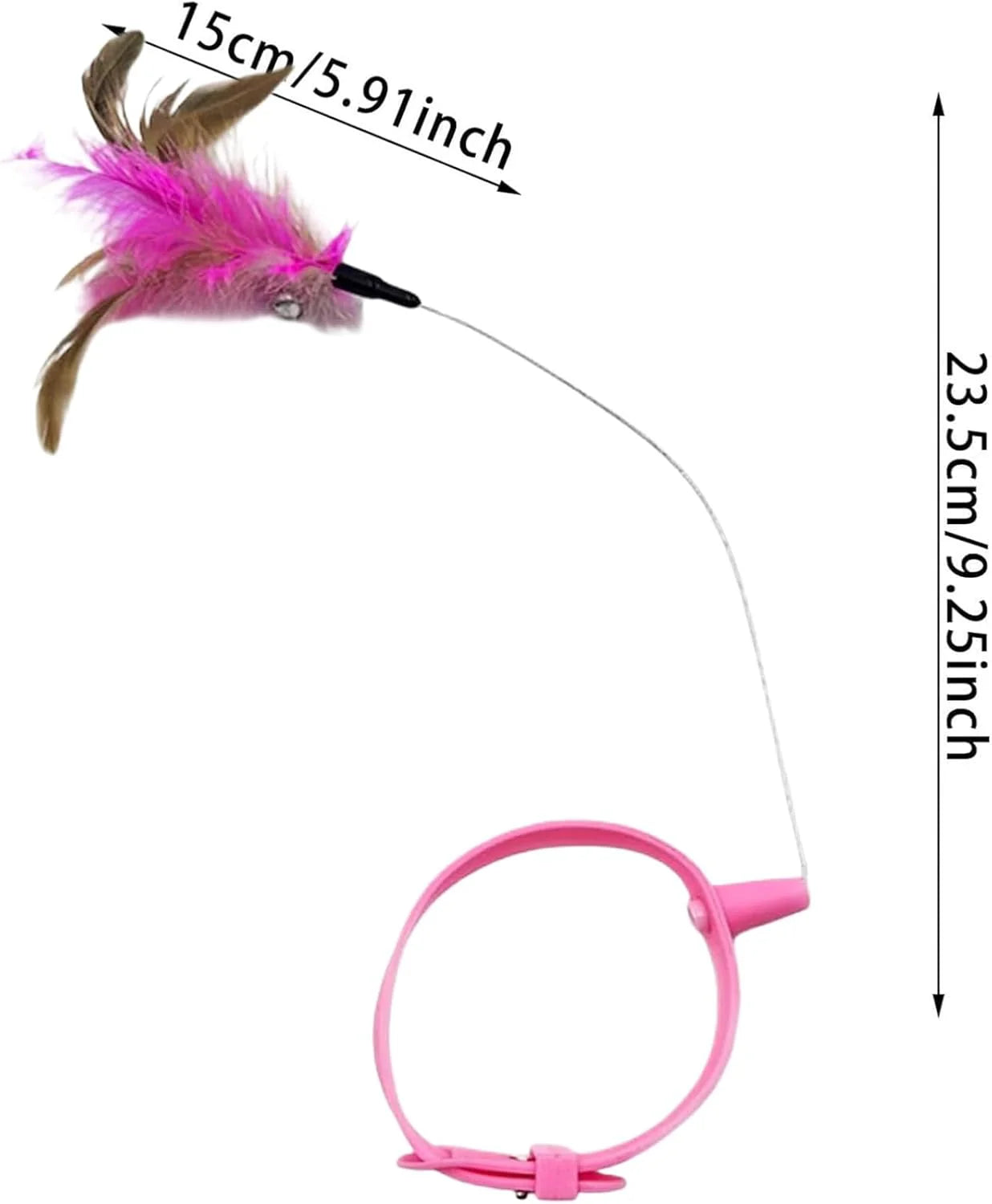 Interactive Cat Toy - Lightweight Collar Toy with Feathers