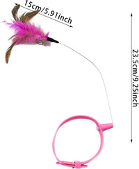 Interactive Cat Toy - Lightweight Collar Toy with Feathers