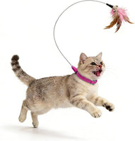 Interactive Cat Toy - Lightweight Collar Toy with Feathers