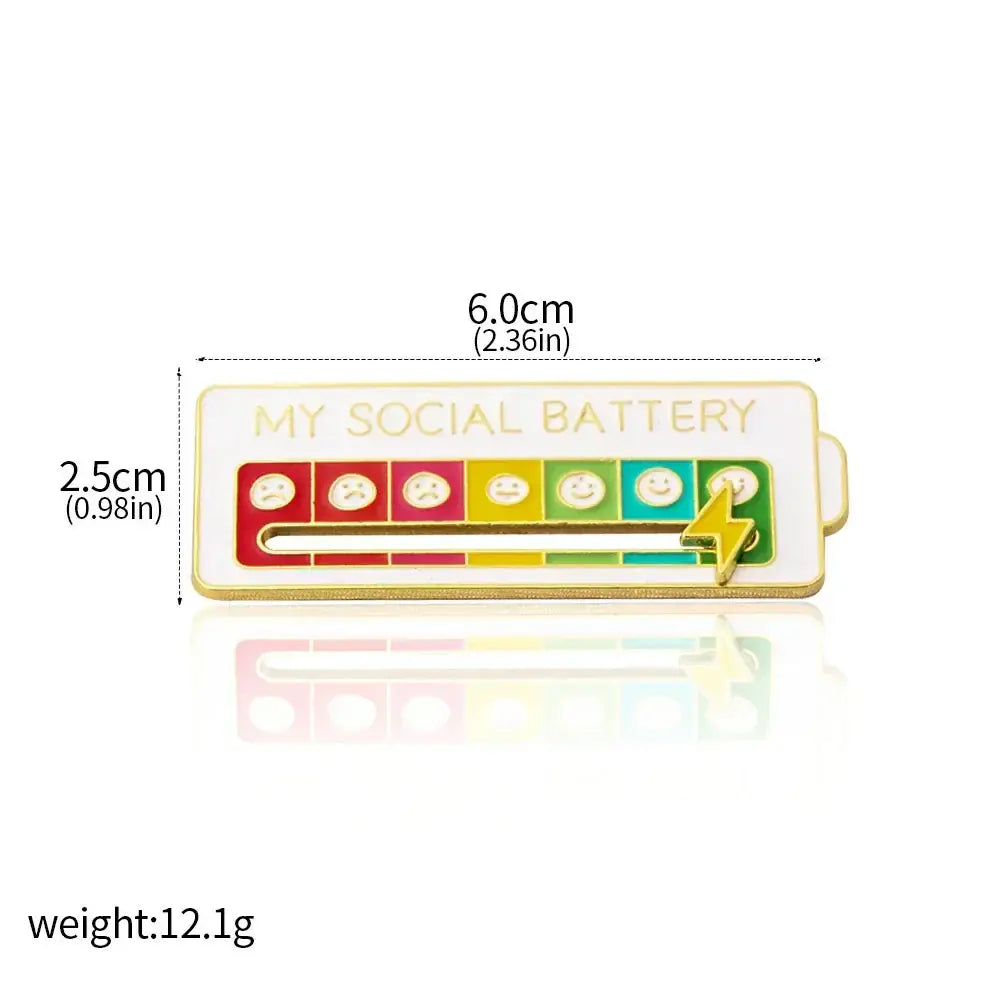 2026 Social Battery Status Brooch